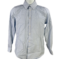 Calvin Klein Men's White/Blue Steel+ Slim Fit Long Sleeve Button Up Shirt - 15