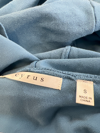 Cyrus Women's Blue Sleeveless Hooded Tunic Shirt - S image 3