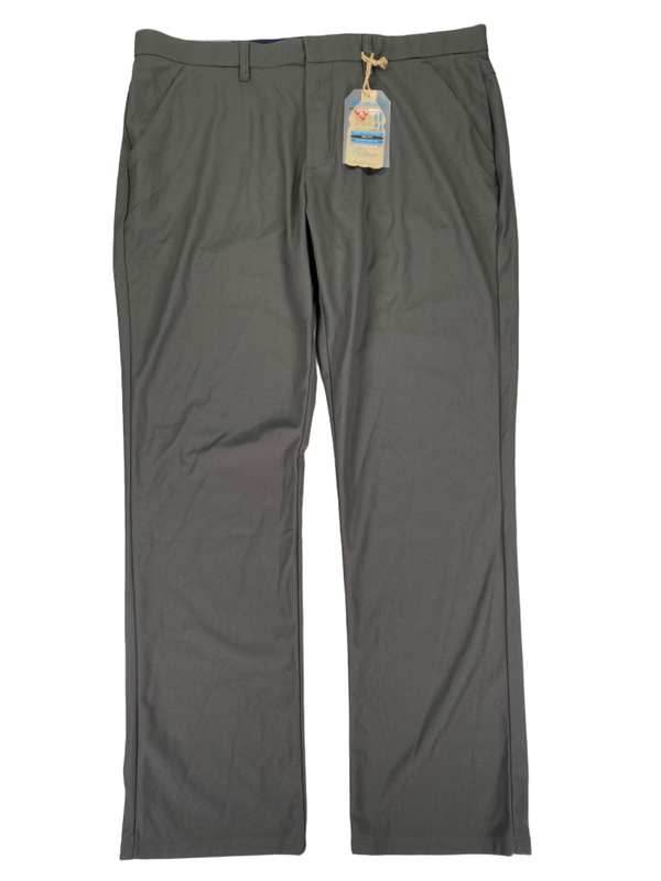 Tailor Vintage Men's Gray Canaan Slim Snap Button Performance Tech Pants - 38