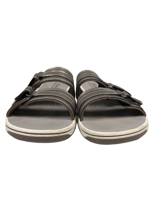 Clarks Cloudsteppers Women's Pewter/Gray Double Strap Sandals - 7 image 2