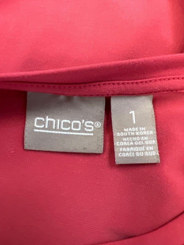Chico's Women's Pink 3/4 Sleeve Shirt - 1/US M image 3