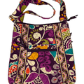 Vera Bradley Women's Purple Plum Crazy Quilted Crossbody Purse