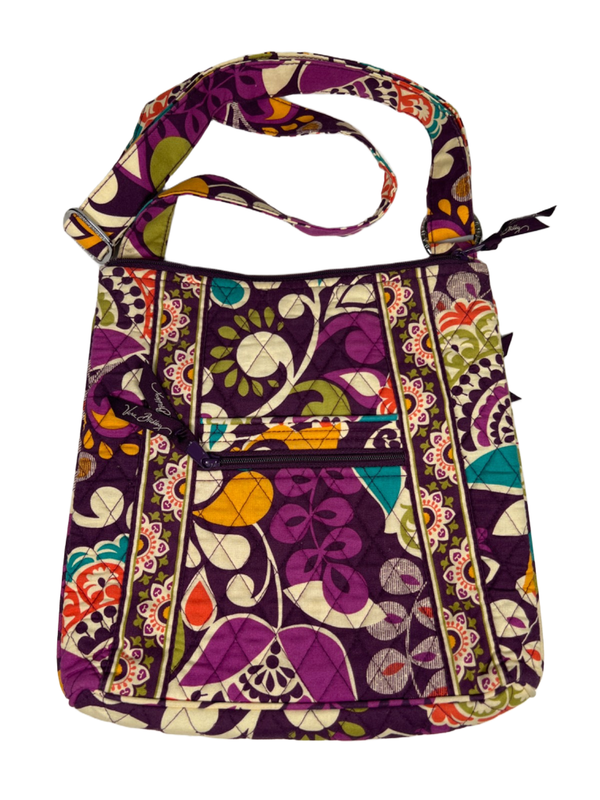Vera Bradley Women's Purple Plum Crazy Quilted Crossbody Purse