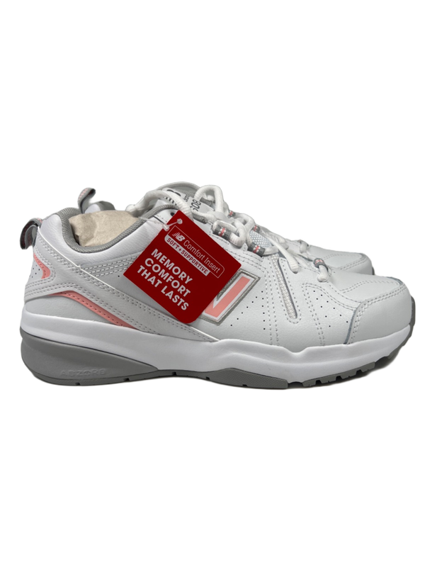 New Balance Women's Pink/White Leather 608v5 ABZORB Lace Up Sneakers - 8.5 image 2
