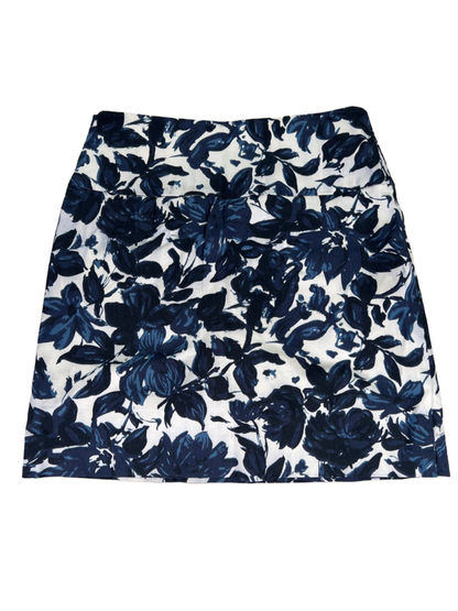 SC & Co Women's Blue Floral Lined Pull On Mini Pencil Skort - S image 2
