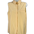 Athleta Women's Yellow Button Up Sleeveless Shirt - S