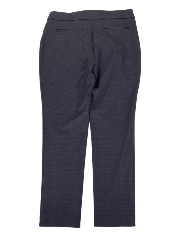 Calvin Klein Women's Black/Purple Plaid Pull On Dress Pants - 12 image 6