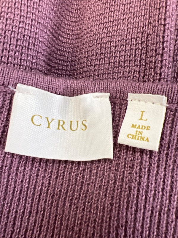 Cyrus Women's Purple Long Sleeve Doman Sweater Shirt - L image 3