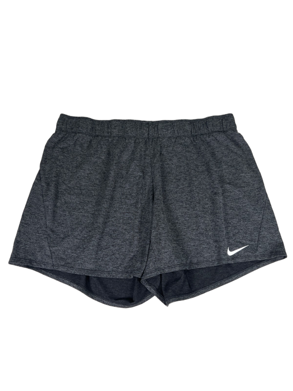 Nike Women's Dark Gray Dri-Fit Fitness Mid Rise Unlined Athletic Shorts - XL