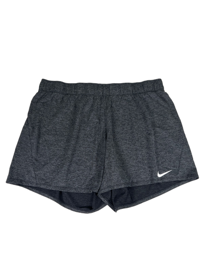 Nike Women's Dark Gray Dri-Fit Fitness Mid Rise Unlined Athletic Shorts - XL