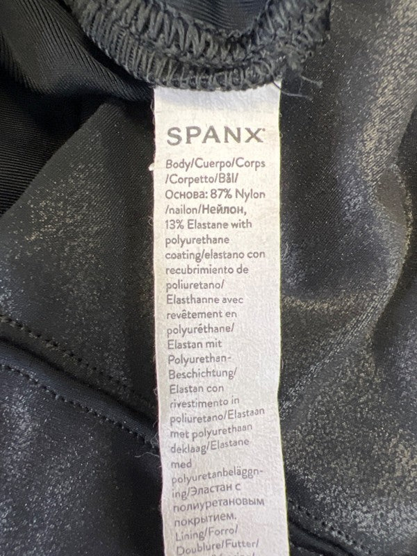 Spanx Women's Black Spanxshape Faux Leather Pull On Leggings - S image 4