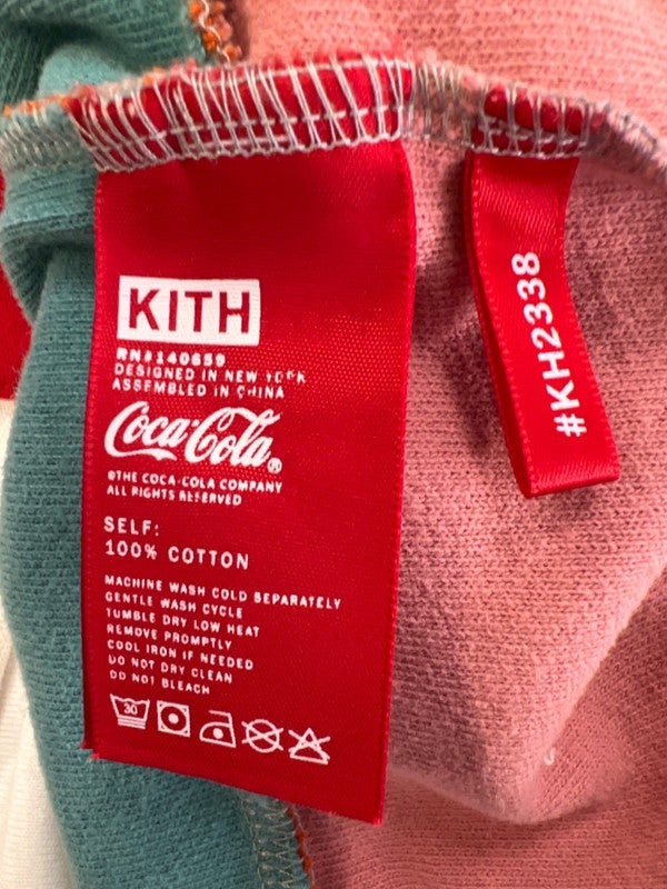 Kith Coca-Cola Men's Red Patchwork Long Sleeve Pullover Sweatshirt - M image 4