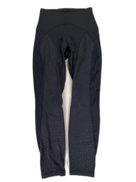 Lululemon Women's Black Nulu Mesh Cropped Athletic Pants - 6