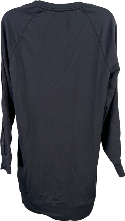 Athleta Women’s Black Snappy Long Sleeve Sweatshirt Dress - S image 2