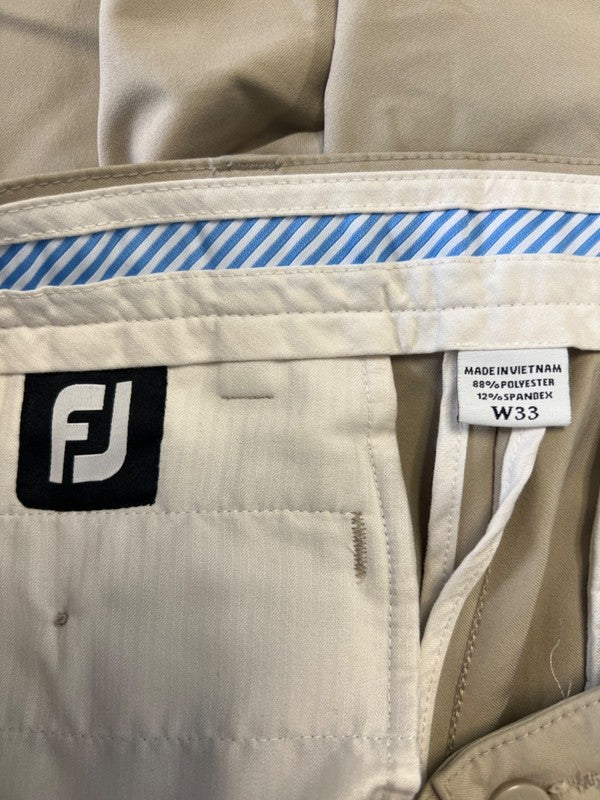Footjoy Men's Beige Lightweight Golf Shorts - 33 image 3