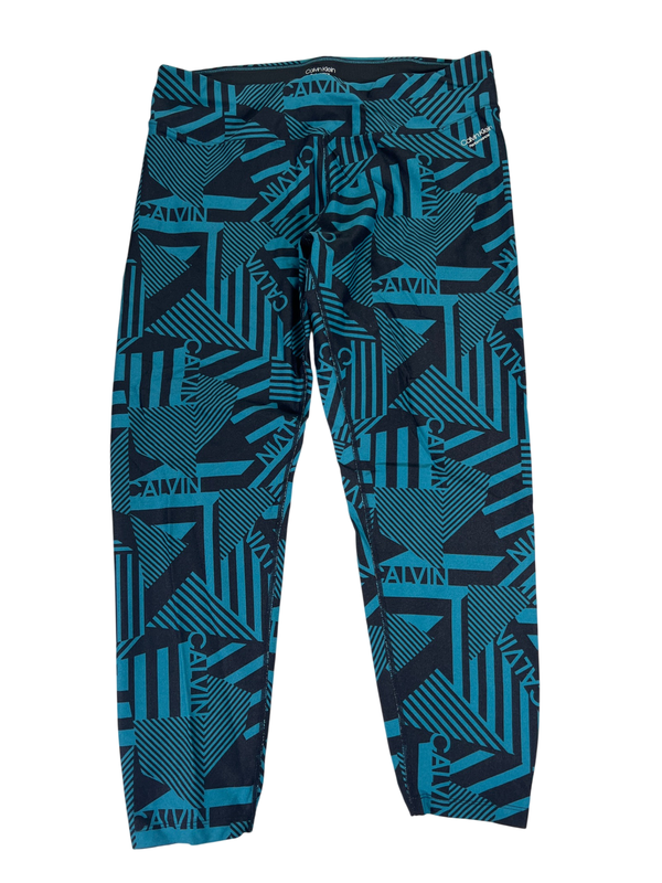 Calvin Klein Women's Blue Performance Wick Cropped Leggings - XL