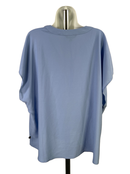 Banana Republic Women's Blue Short Sleeve V Neck Blouse - XXL image 2