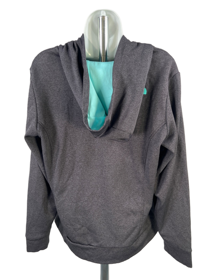 The North Face Women's Gray/Blue Fleece Lined Pullover Sweatshirt - L image 2