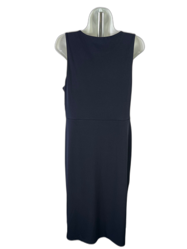Rachel Roy Women's Blue Faux Front Tie Sleeveless Midi Shift Dress - XL image 2