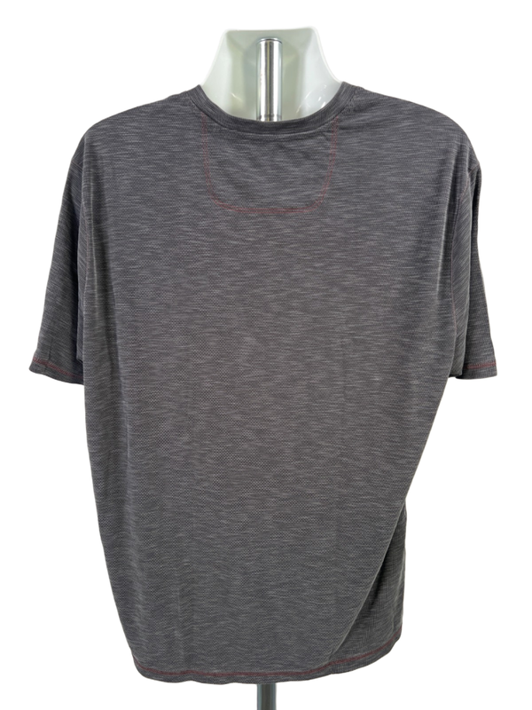Tommy Bahama Men's Gray Textured Short Sleeve T-Shirt - XL image 2