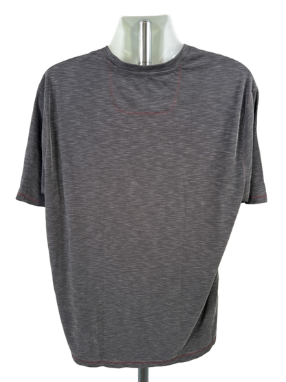 Tommy Bahama Men's Gray Textured Short Sleeve T-Shirt - XL image 2