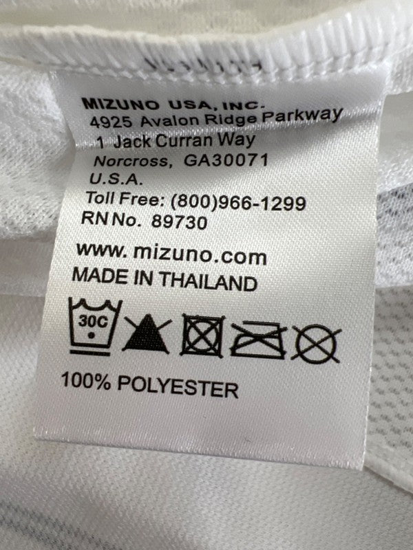 Mizuno Men's White Pinstripe Performance Pro Short Sleeve Baseball Jersey - S image 4