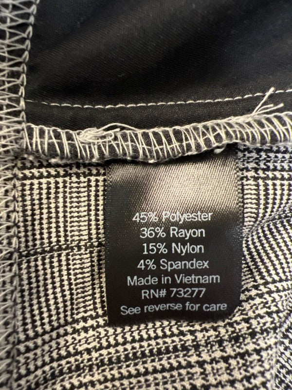 Simply Vera Women's Tan/Black Plaid Pull On Mid Rise Pants - M image 4