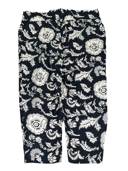 Calligraphie Women's Black Floral Linen Stretch Cropped Pants - Plus 2X image 2