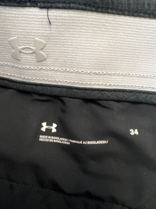 Under Armour Men's Black Match Play Vented Athletic Golf Shorts - 34 image 3