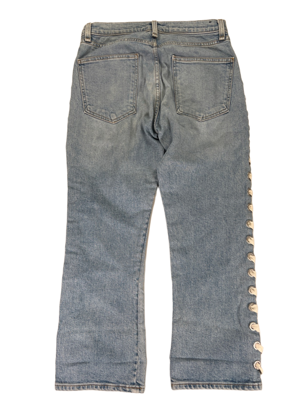 Veronica Beard Women's Light Wash Ines Girlfriend Side Lace Up Jeans - 28 image 2