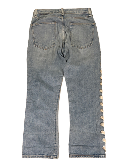 Veronica Beard Women's Light Wash Ines Girlfriend Side Lace Up Jeans - 28 image 2