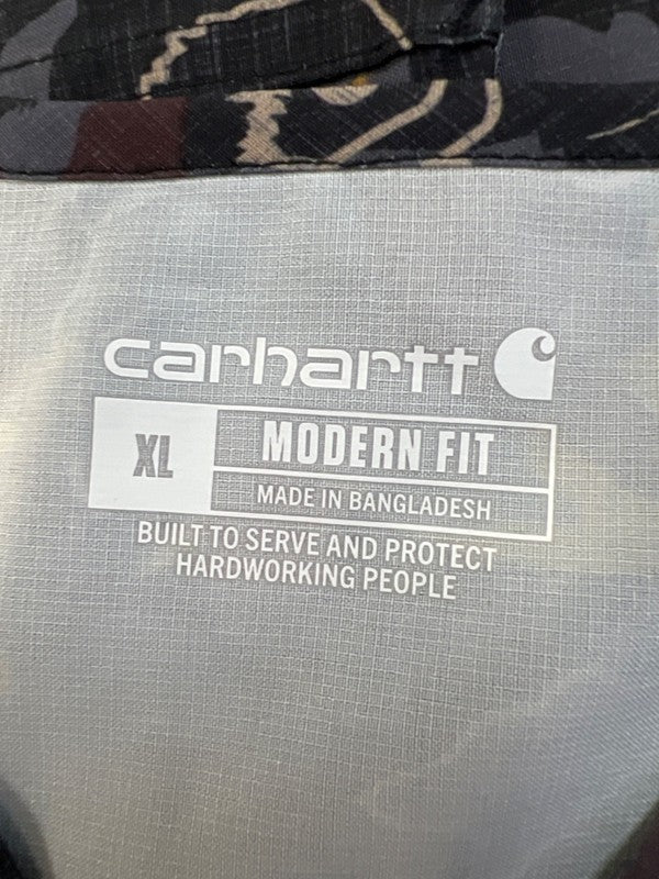 Carhartt Womens Black/Brown Force Cross Flex Modern Fit Dog Print Scrub Top - XL image 3