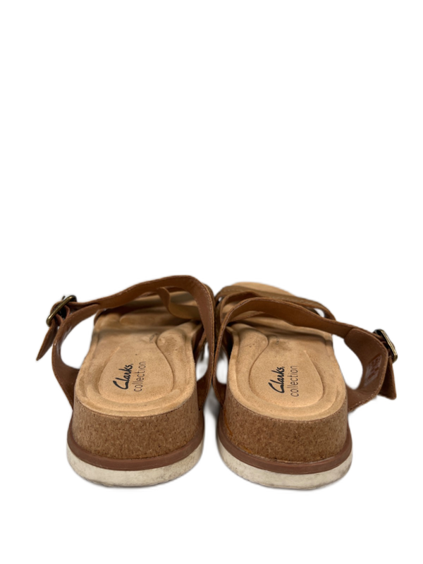 Clarks Women's Brown Brynn Madi Sand Interest Strappy Sandals - 9 image 4