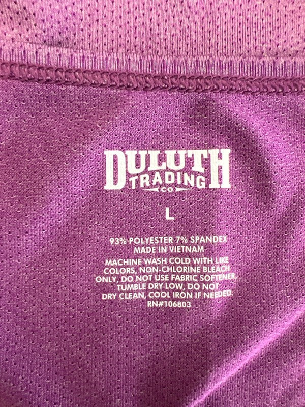Duluth Trading Women's Purple Breathable Short Sleeve Active Shirt - L image 3
