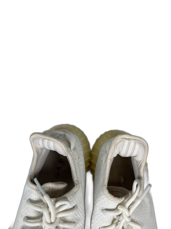 adidas Yeezy Men's White/Cream Boost 350 V2 Lace Up Sneakers - 9.5 image 3