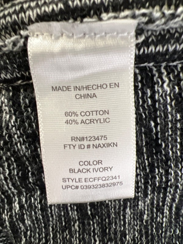 Ellen Tracy Women's Black/White Knit Long Sleeve Sweater - S image 4