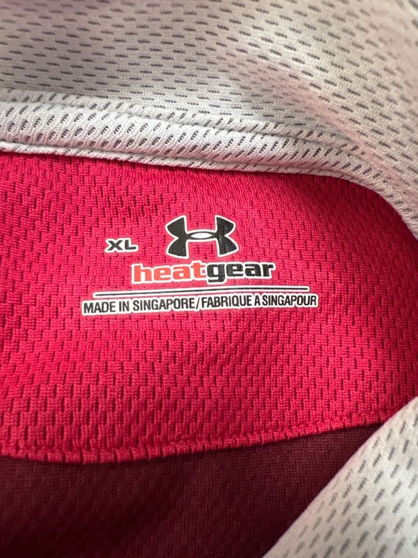 Under Armour Women's Pink Heatgear Quarter Zip Sleeveless Athletic Vest - XL image 3