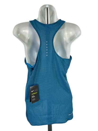 Nike Women's Blue/Black Aeroreact Racerback Sleeveless Running Tank Top - S image 2