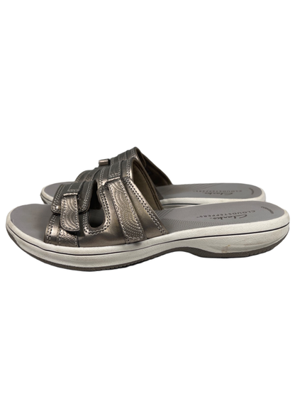 Clarks Cloudsteppers Women's Pewter/Gray Double Strap Sandals - 7 image 5