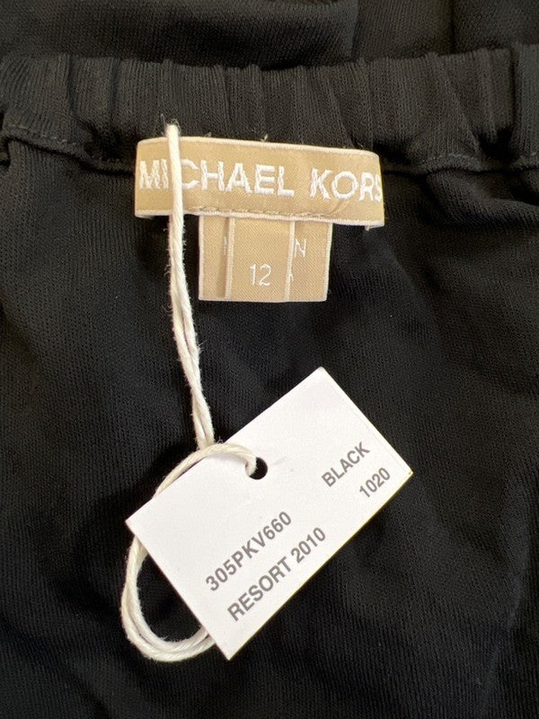 Michael Kors Women's Black Long Sleeve Banded Waisted Blouse - 12 image 3