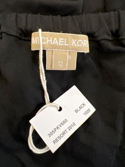 Michael Kors Women's Black Long Sleeve Banded Waisted Blouse - 12 image 3