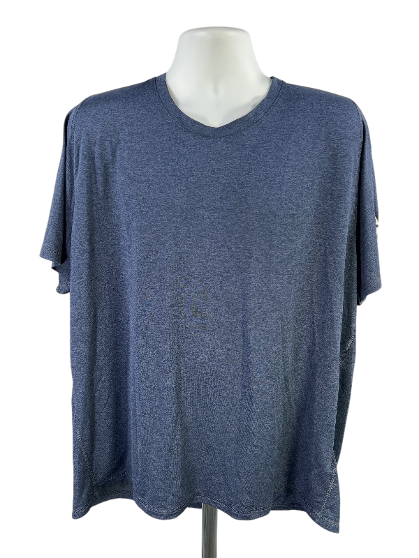 adidas Men's Blue Free Lift Short Sleeve Athletic T-Shirt - 2XL
