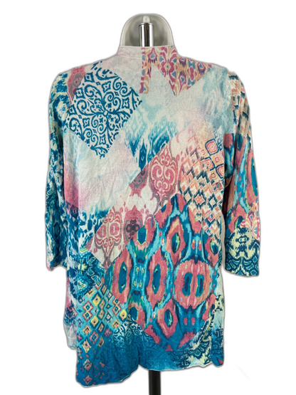Chico's Women's Blue Tank Top with 3/4 Sleeve Cardigan Set - 0/US S image 2