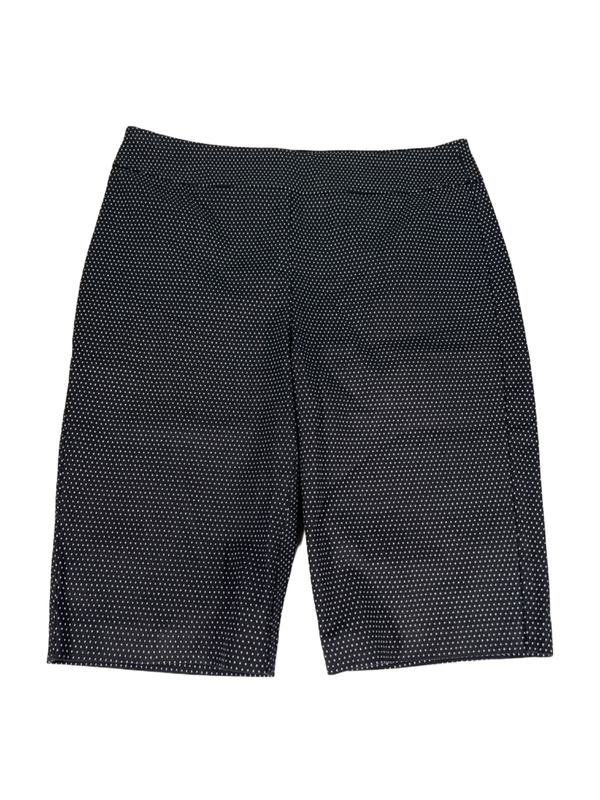 Chico's Women's Black/White Dot Print So Slimming Pull On Shorts - 1.5/US 10