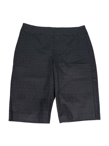 Chico's Women's Black/White Dot Print So Slimming Pull On Shorts - 1.5/US 10