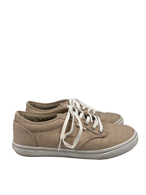 Vans Women's Tan Canvas Atwood Low Top Lace Up Sneakers - 6.5