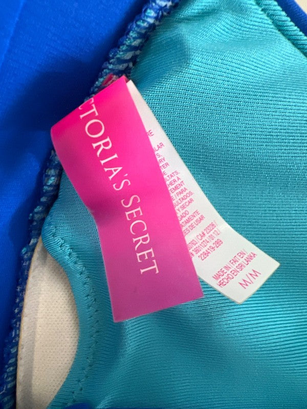 Victoria's Secret Women's Blue Triangle Padded Bikini Swim Top - M image 3