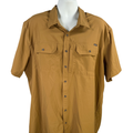 Eddie Bauer Men's Brown Lightweight Short Sleeve Button Up Shirt - 3XL Tall