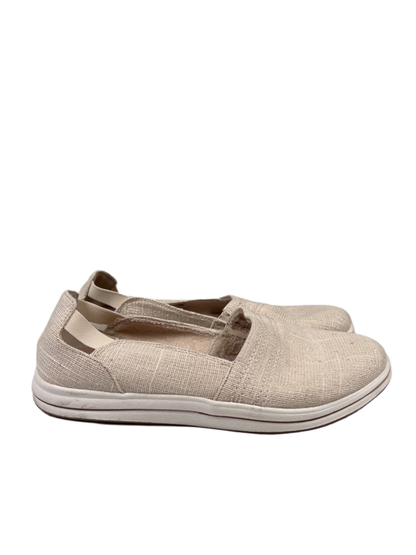 Clarks Collection Women's Beige Metallic Breeze Step Slip On Shoes - 9.5