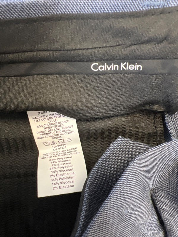 Calvin Klein Men's Blue Flex Stretch Slim Fit Dress Pants - 32x32 image 3